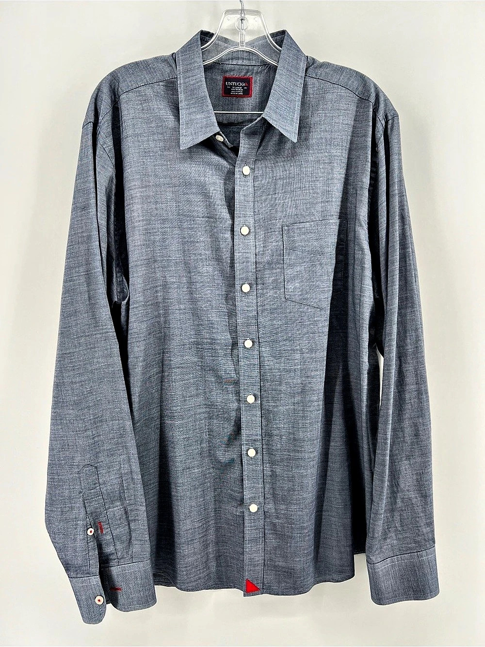 UNTUCKit Men's Extra Large Tall Regular 100% Cotton Button Down Shirt